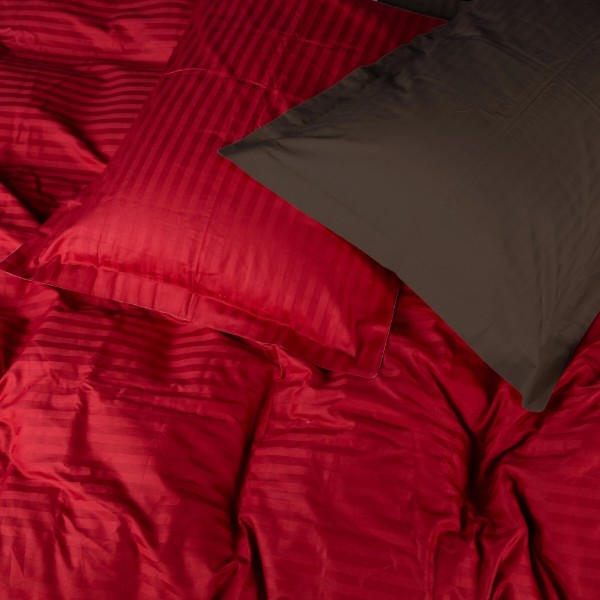 Фото - Комплект постільної білизни дитячий MirSon Satin Stripe 30-0018 + 30-0006 Brendon 110х140 (2200005247327)