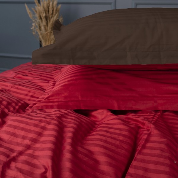 Фото - Комплект постільної білизни дитячий MirSon Satin Stripe 30-0018 + 30-0006 Brendon 110х140 (2200005247327)