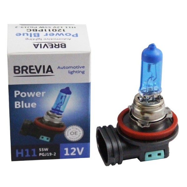 Фото - Автолампа Brevia H11 12V 55W PGJ19-2 Power Blue 4200K CP (12011PBC)