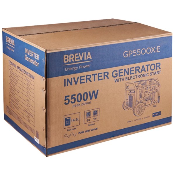 Фото - Генератор інверторний Brevia 5,5 кВт (GP5500XiE)