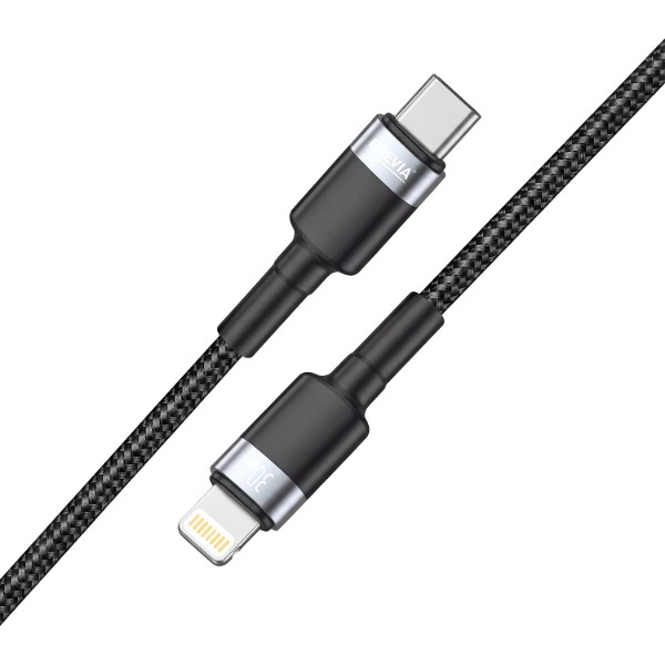 Фото - Кабель Brevia Type-C to Lightning 30W 1,2m, black (53120BCLC1)