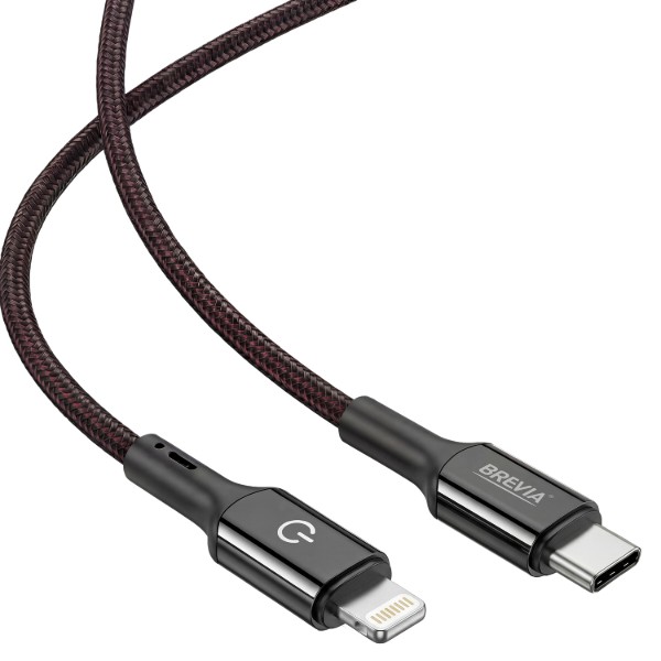 Фото - Кабель Brevia Type-C to Lightning 30W 1,2m, black (54120BCLC1)