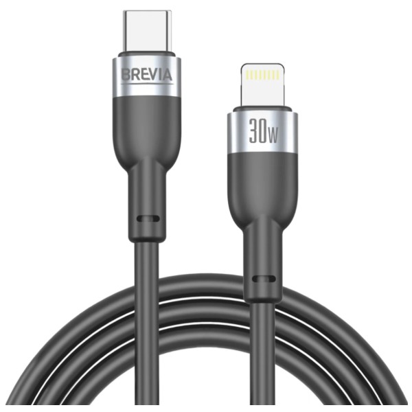 Фото - Кабель Brevia Type-C to Lightning 30W 1.2m, black, box (52120BCLC1)