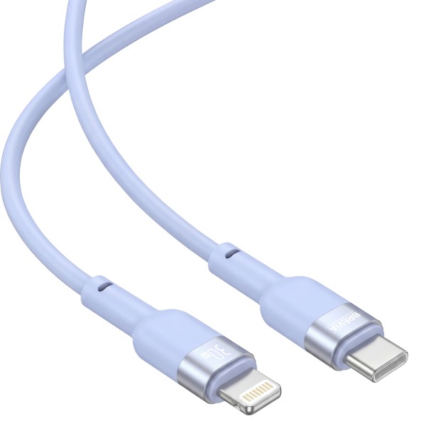 Фото - Кабель Brevia Type-C to Lightning 30W 1.2m, blue, ZIP (52120UCLZ1)