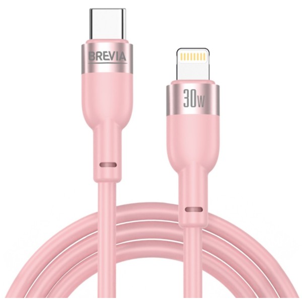 Фото - Кабель Brevia Type-C to Lightning 30W 1.2m, pink, box (52120PCLC1)