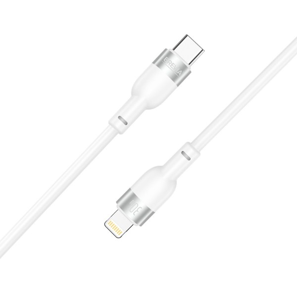 Фото - Кабель Brevia Type-C to Lightning 30W 1.2m, white, ZIP (52120WCLZ1)