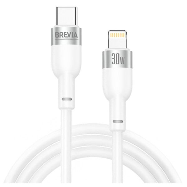 Фото - Кабель Brevia Type-C to Lightning 30W 1.2m, white, box (52120WCLC1)