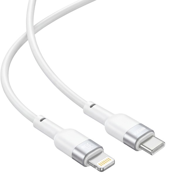 Фото - Кабель Brevia Type-C to Lightning 30W 1.2m, white, ZIP (52120WCLZ1)