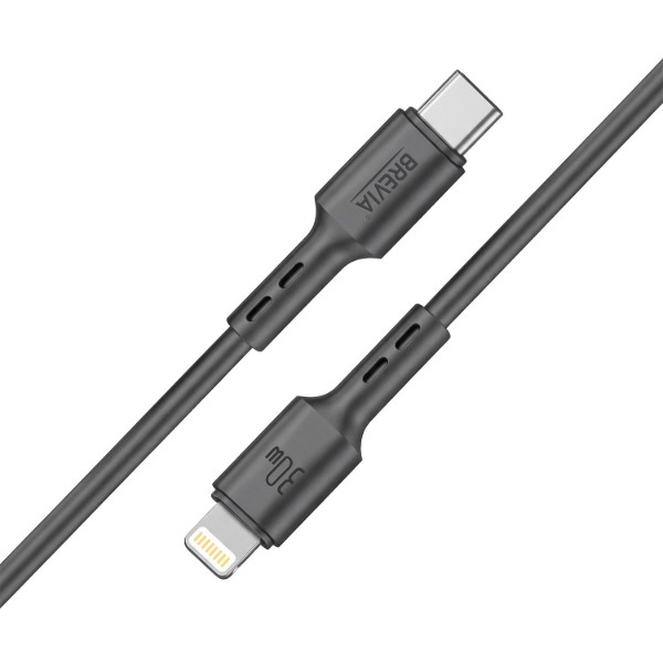 Фото - Кабель Brevia Type-C to Lightning 30W 1m, black, box (51100BCLC1)
