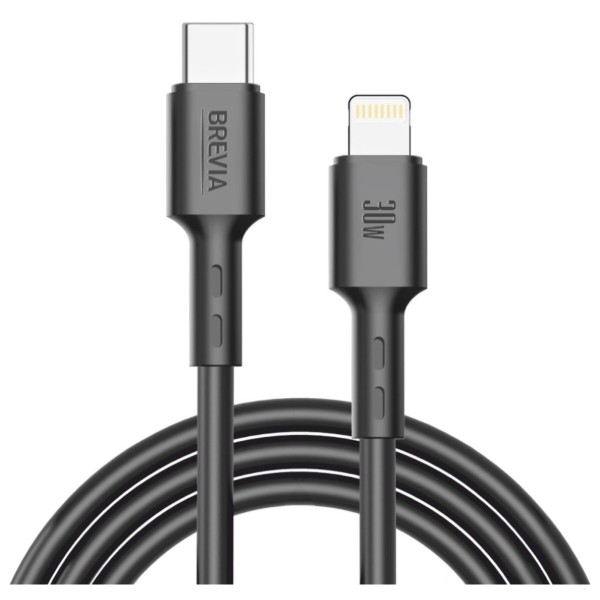 Фото - Кабель Brevia Type-C to Lightning 30W 1m, black, box (51100BCLC1)