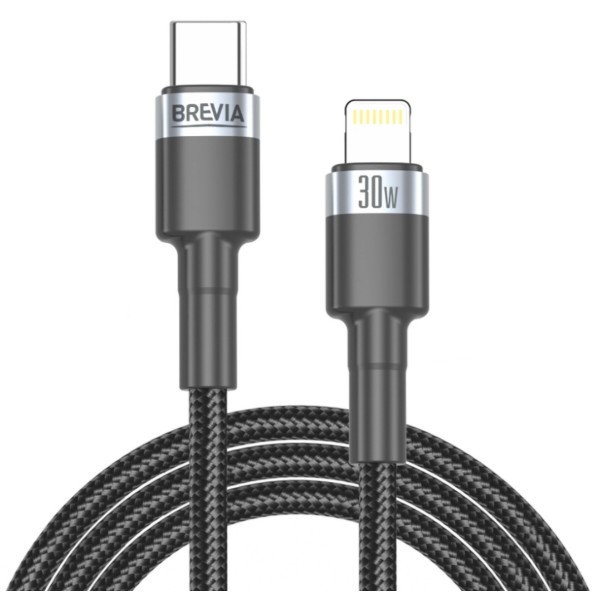 Фото - Кабель Brevia Type-C to Lightning 30W 1m, black, box (53100BCLC1)