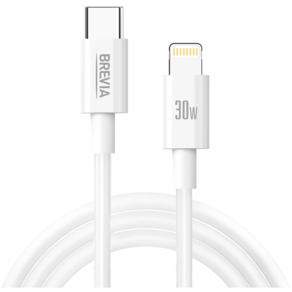 Фото - Кабель Brevia Type-C to Lightning 30W 1m, white (55100WCLC1)
