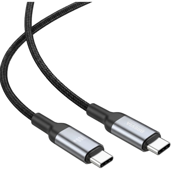 Фото - Кабель Brevia Type-C to Type-C 100W 1,2m, black (57120BCCC1)