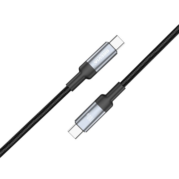 Фото - Кабель Brevia Type-C to Type-C 100W 1,2m, black (57120BCCC1)