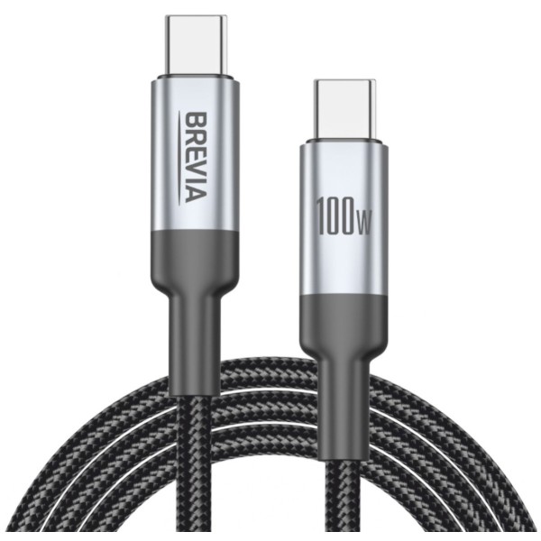 Фото - Кабель Brevia Type-C to Type-C 100W 2m, black (57200BCCC1)