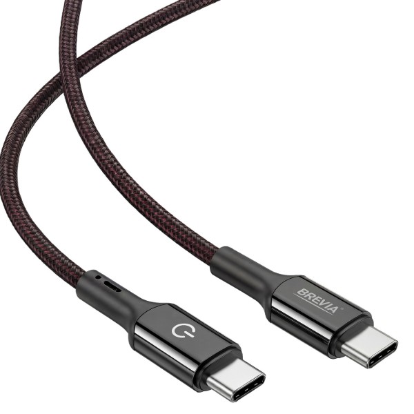 Фото - Кабель Brevia Type-C to Type-C 60W 1,2m, black (54120BCCC1)