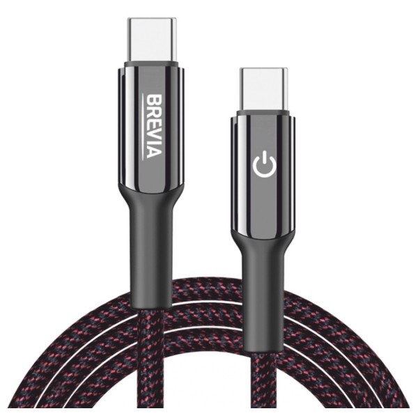 Фото - Кабель Brevia Type-C to Type-C 60W 1,2m, black (54120BCCC1) Фото - Кабель Brevia Type-C to Type-C 60W 1,2m, black (54120BCCC1)