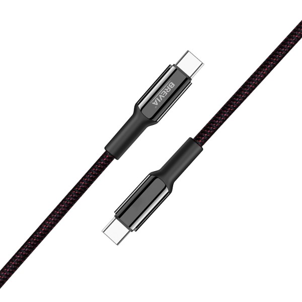 Фото - Кабель Brevia Type-C to Type-C 60W 1,2m, black (54120BCCC1)
