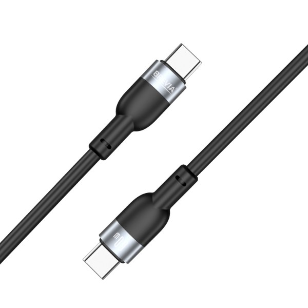 Фото - Кабель Brevia Type-C to Type-C 60W 1.2m, black, ZIP (52120BCCZ1)