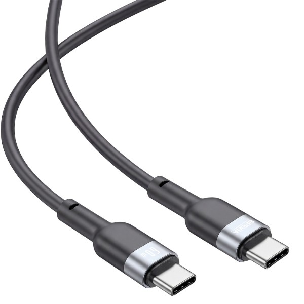 Фото - Кабель Brevia Type-C to Type-C 60W 1.2m, black, ZIP (52120BCCZ1)