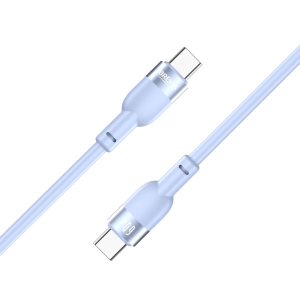 Фото - Кабель Brevia Type-C to Type-C 60W 1.2m, blue, box (52120UCCC1)