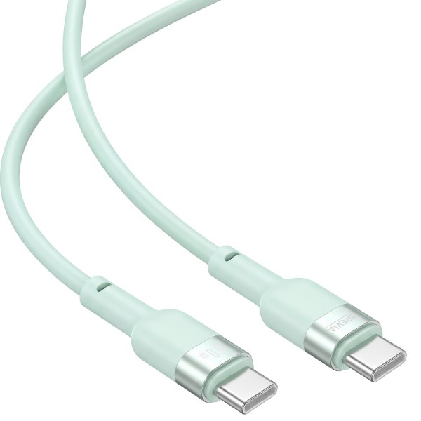 Фото - Кабель Brevia Type-C to Type-C 60W 1.2m, mint, box (52120MCCC1)