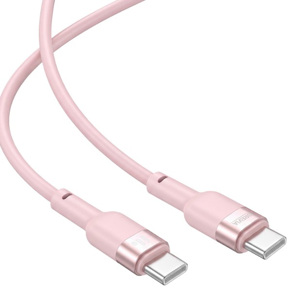 Фото - Кабель Brevia Type-C to Type-C 60W 1.2m, pink, box (52120PCCC1)