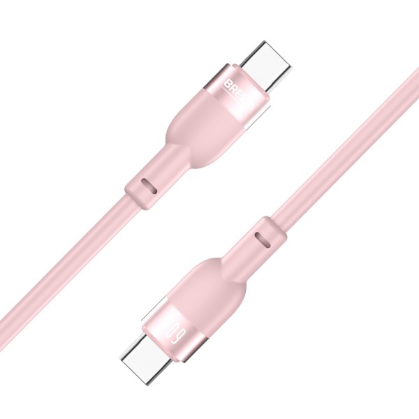Фото - Кабель Brevia Type-C to Type-C 60W 1.2m, pink, box (52120PCCC1)
