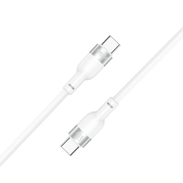 Фото - Кабель Brevia Type-C to Type-C 60W 1.2m, white, ZIP (52120WCCZ1)