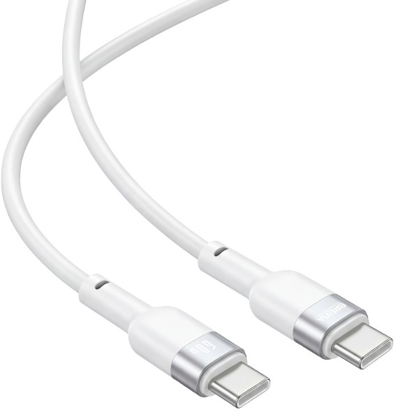 Фото - Кабель Brevia Type-C to Type-C 60W 1.2m, white, ZIP (52120WCCZ1)