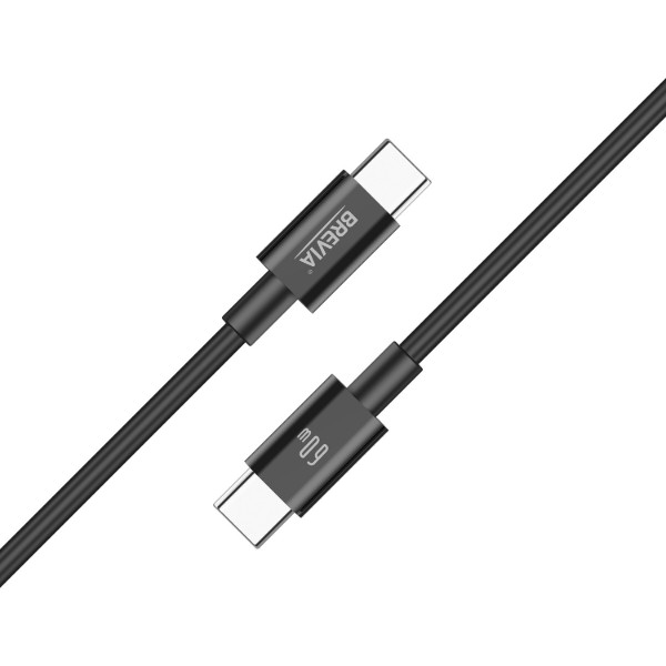 Фото - Кабель Brevia Type-C to Type-C 60W 1m, black (55100BCCZ1)