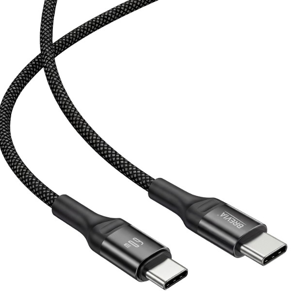 Фото - Кабель Brevia Type-C to Type-C 60W 1m, black (56100BCCZ1)