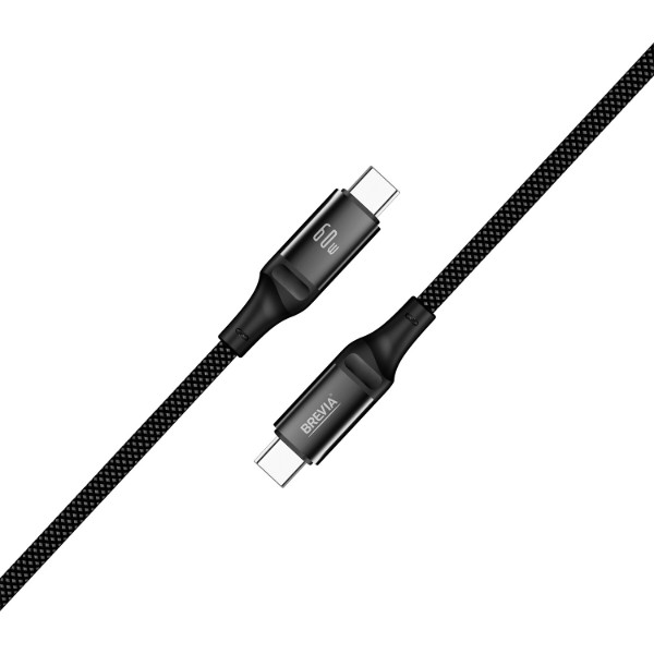 Фото - Кабель Brevia Type-C to Type-C 60W 1m, black (56100BCCZ1)