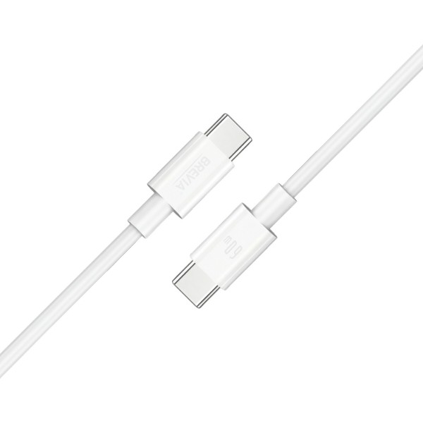 Фото - Кабель Brevia Type-C to Type-C 60W 1m, white (55100WCCZ1)