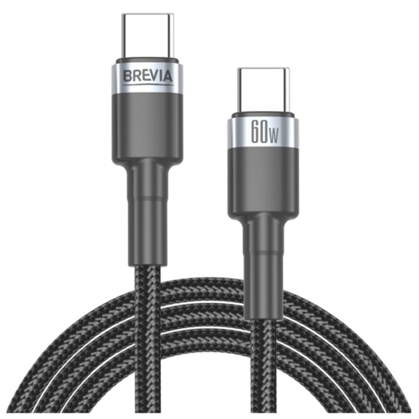 Фото - Кабель Brevia Type-C to Type-C 60W 2m, black (53200BCCZ1)