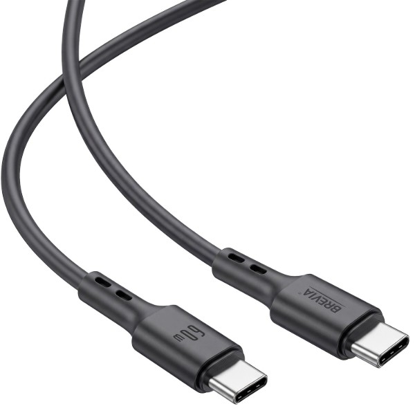 Фото - Кабель Brevia Type-C to Type-C 60W 2m, black, ZIP (51200BCCZ1)