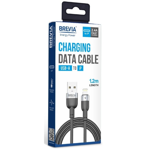 Фото - Кабель Brevia USB to Lightning 1.2m, black, box (52120BULC1)