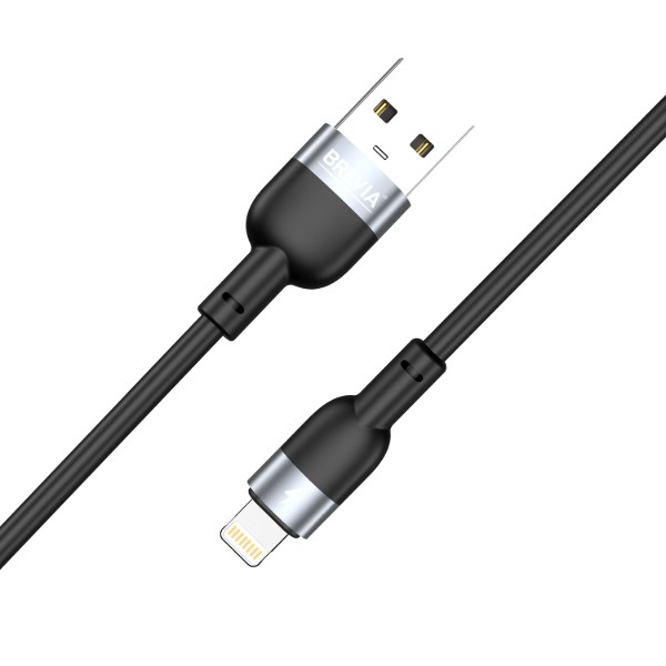 Фото - Кабель Brevia USB to Lightning 1.2m, black, ZIP (52120BULZ1)