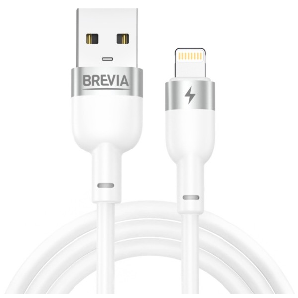 Фото - Кабель Brevia USB to Lightning 1.2m, white, ZIP (52120WULZ1)