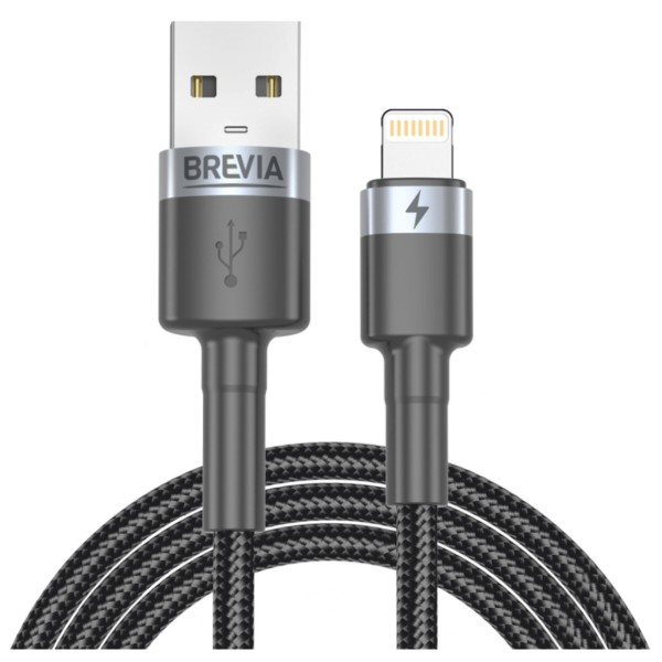 Фото - Кабель Brevia USB to Lightning 1m, black (53100BULC1)
