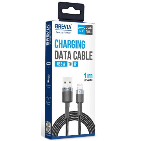 Фото - Кабель Brevia USB to Lightning 1m, black (53100BULC1)