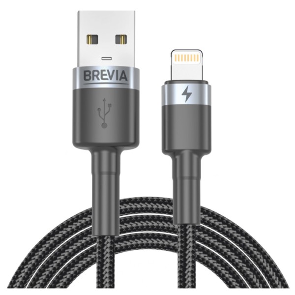 Фото - Кабель Brevia USB to Lightning 1m, black (53100BULZ1)