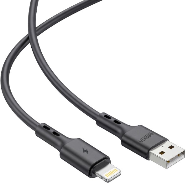 Фото - Кабель Brevia USB to Lightning 2m, black, ZIP (51200BULZ1)