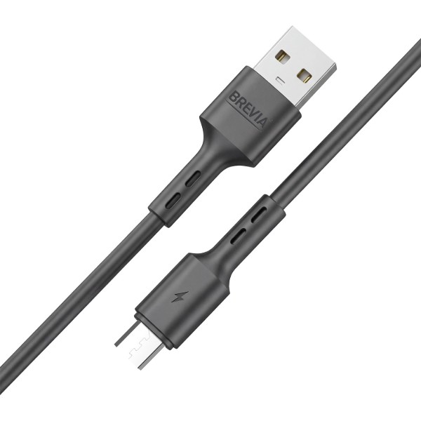 Фото - Кабель Brevia USB to Micro 1m, black, ZIP (51100BUMZ1)