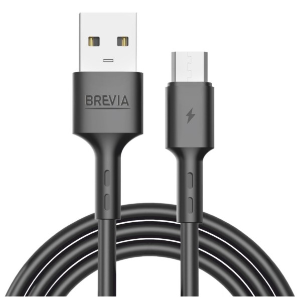 Фото - Кабель Brevia USB to Micro 1m, black, ZIP (51100BUMZ1) Фото - Кабель Brevia USB to Micro 1m, black, ZIP (51100BUMZ1)
