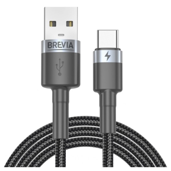 Фото - Кабель Brevia USB to Type-C 1,2m, black (53120BUCC1) Фото - Кабель Brevia USB to Type-C 1,2m, black (53120BUCC1)