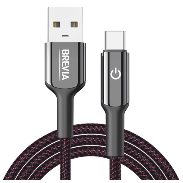Фото - Кабель Brevia USB to Type-C 1,2m, black (54120BUCC1) Фото - Кабель Brevia USB to Type-C 1,2m, black (54120BUCC1)