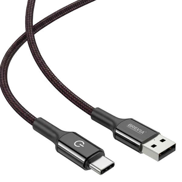 Фото - Кабель Brevia USB to Type-C 1,2m, black (54120BUCC1)