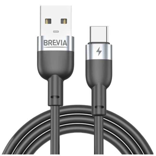 Фото - Кабель Brevia USB to Type-C 1.2m, black, ZIP (52120BUCZ1) Фото - Кабель Brevia USB to Type-C 1.2m, black, ZIP (52120BUCZ1)