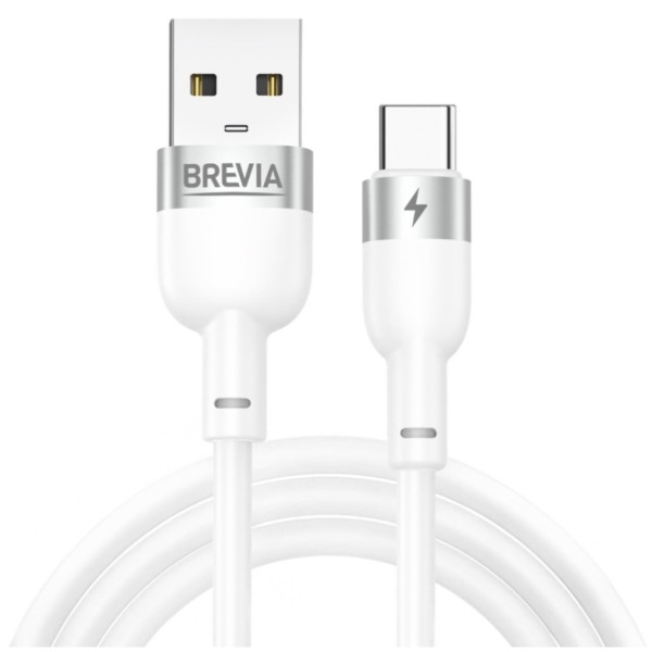 Фото - Кабель Brevia USB to Type-C 1.2m, white, box (52120WUCC1) Фото - Кабель Brevia USB to Type-C 1.2m, white, box (52120WUCC1)
